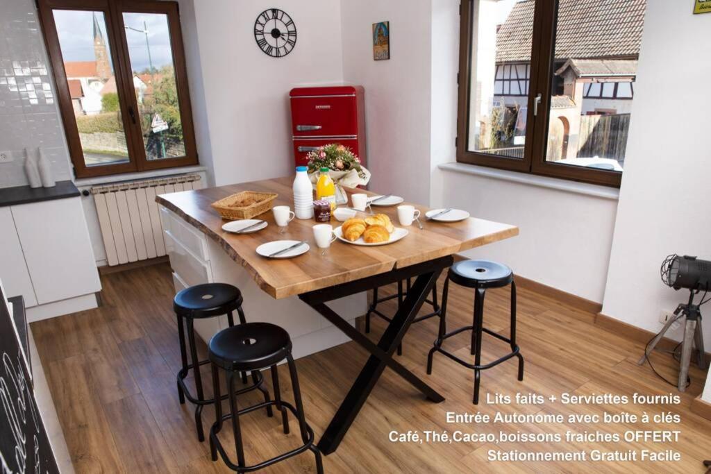 Charmant T3, 70M2, 2Ch,Tv 101 Cm, Wifi+Parking, Ettendorf Exteriér fotografie